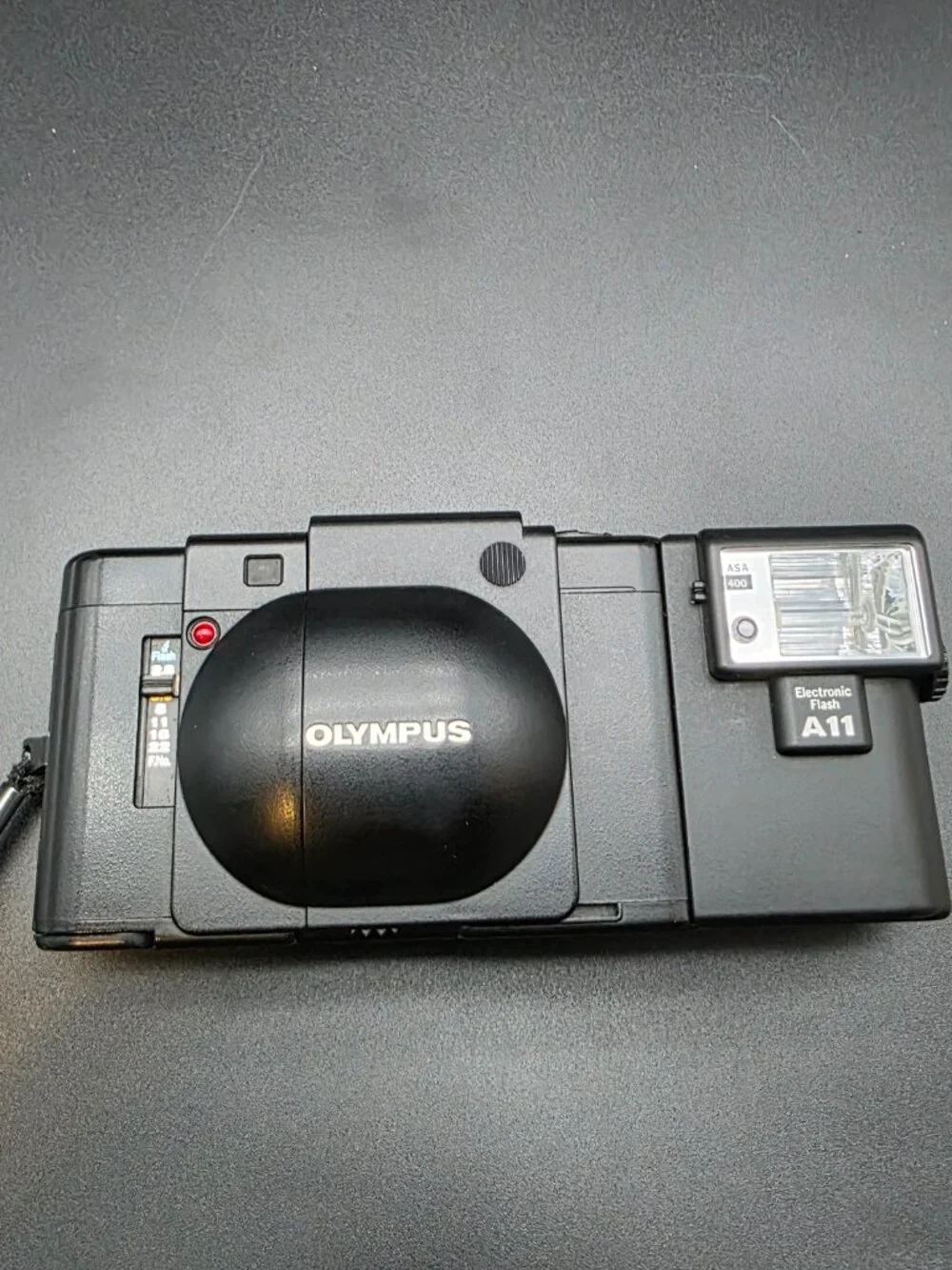 Olympus XA Black Rangefinder Film Camera w/ A11 From JAPAN case manual